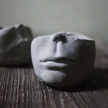 Față umană Beton Ghiveci de Lut Matrite DIY Meșteșug Ghiveci de a Face Instrumente de Silicon Ciment Vaza Mucegai