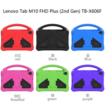 Pentru Lenovo Tab M10 FHD Plus (2nd Gen) X606F/M10 HD 2020 X306X X306F Non-toxice pentru Copii în condiții de Siguranță Desene animate Mână Silicon Tableta Caz