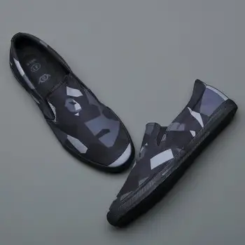 2021 Noua Moda Primavara Vara Barbati Pantofi Tendință De Ventila Camuflaj Panza Pantofi Casual Om Rece Mocasini Trend Pantofi Plat