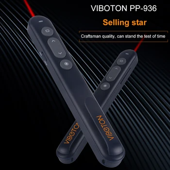 ALLOYSEED Portabil USB 2.4 GHz RF Laser Light Pen 650nm Red Light PPT Wireless Indicatorul de Control Prezentator la nivel Mondial