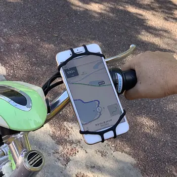 Bicicleta cu Suport pentru Telefon de Silicon Reglabil Anti-șoc Telefon Soclului Drum de Munte Universal Telefon Mobil Ghidon Bicicleta Sta
