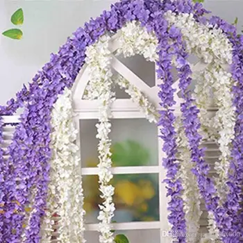 180cm lungă de mătase artificială de flori hortensie wisteria grădină de flori acasă decorare nunta consumabile 22 culori opționale de Flori