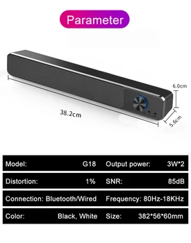 Bluetooth Difuzor Bass Coloana Bara de Sunet Pentru PC TV Built-in Microfon AUX cu Fir Wireless Boxe de Calculator Home Theater