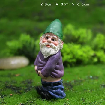 Mini Beat Pitic Pitic Kit Statuie Drăguț Gnome Figurin Rășină Zână Grădină În Miniatură Figura În Aer Liber De Sculptură De Grădină Micro Grădină
