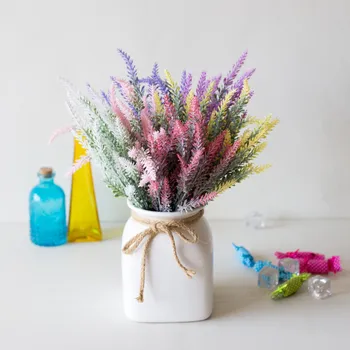 1 Pachet Flori Artificiale Romantic Provence Lavender Plastic Nunta Decorative Vaza pentru Decor Acasă Cereale Crăciun Fals Plante