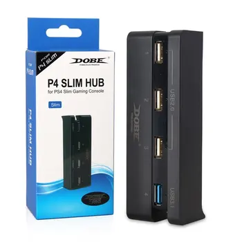 Super de Mare Viteză 4-în-1 Hub USB Potrivit pentru Sony Playstation 4 PS4 Slim Slim Consola Controller Negru Accesoriu USB 2.0