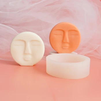 1buc 3D Abstract Omului Față de Silicon Design Lumânare Mucegai Stil Vintage DIY Parfum Lumânare de Ceară Mucegai Decor Acasă Fata Lumânări