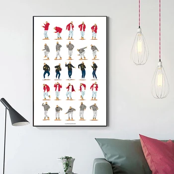 Miscari de dans de Drake Poster și Printuri Panza Pictura Arta de Perete Tablou Living Adolescent Bedroom Home Decor de Perete Cuadros