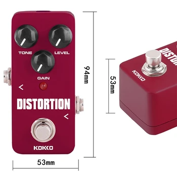 ZAMOR Denaturare Chitară Pedala, Mini-Efect Pedala Procesor Clasic Distorsiune Sunet Efect Universal pentru Chitara si Bass
