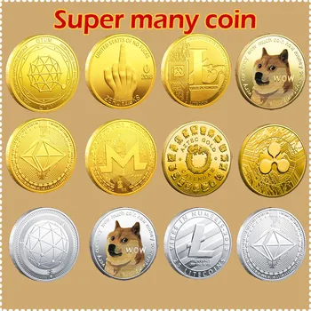 Câine Model CoinBitcoin/Ethereum/Litecoin/Dash/Unda/EOS/Dogecoin Ada Cardano Crypto Monedă IOTA Fizico Argint/Diverse Monede