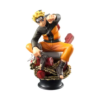 Naruto Shippuden Anime Figura GK Uchiha Sasuke Figma Model de Figurina 8CM Statuie Desktop Colectie de Decorare Jucării Pentru Copii