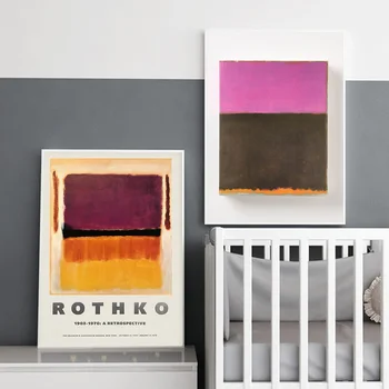 Expoziție Rothko Poster Canvas Tablou Abstract Geometric Epocă Arta Poster Print de Arta de Perete de Imagine pentru Camera de zi Decor Acasă