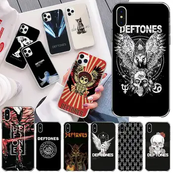 Moda Muzica Trupei Deftones poster negru Moale, Telefon Caz pentru iPhone 11 pro XS MAX 8 7 6 6S Plus X 5S SE 2020 XR acoperi