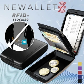1 BUC RFID Securizat de Depozit Și de Retragere Portofel ID Numele Titularului Cardului de Credit Carduri Cazul Aluminiu ABS Integrat Card Caseta de Instrumente