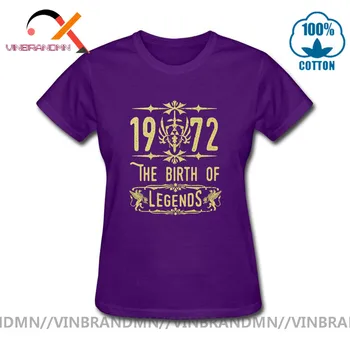 2020 Epocă naștere o Legende 1972 tricou femei 40 50-a Aniversare Cadou de Ziua Retro Tee de Moda Bumbac T-Shirt