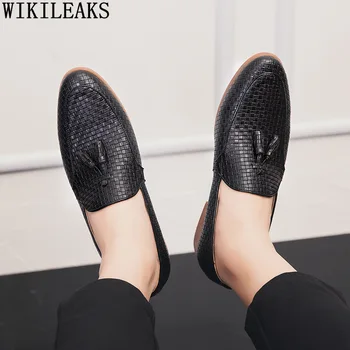 Designer Barbati Mocasini De Lux Mens Pantofi Oxford Pantofi De Nunta Pentru Bărbați Negre Elegante Barbati Pantofi Coafor Sapatos Hombre Para