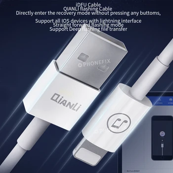Qianli iDFU Cablu Perie Linia de Pornire Rapidă Artefact Merge direct la Modul de Recuperare fără plictisitor 2.8 secunde pentru dispozitive IOS