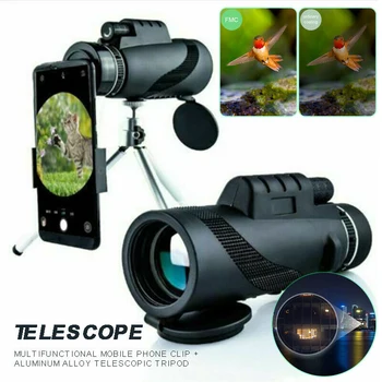 80x100 Ori mai Puternic Telescop Monocular Zoom Trepied Buzunar Spotting Telescop Ochelari Pentru Vânătoare, Camping Turism Lunete