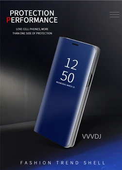 Pentru Xiaomi 10 9 T 8 SE Nota 10 Pro Lite Redmi Nota 9 9 8 8T 7 9 8 7 6 10X, K20 K30 Pro Caz Flip Smart Mirror Flip Caz de Telefon