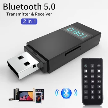 2021 Bluetooth 5.0 Transmițător Receptor Cu Telecomanda Wireless Adapter TF Music Player Pentru PC TV Auto Handsfree Bluetooth Receptor