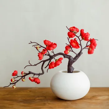 Flori Artificiale Plum Blossom Stil Chinezesc Chimonanthus Praecox Casa De Flori De Nunta De Decorare Plum Blossom De Flori False