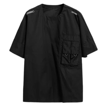 11 BYBB LUI DARK Harajuku Tricouri Vara Întuneric Buzunar Cargo Hip Hop T-Shirt Mens Tactice Streetwear de Bumbac Vrac Tricouri Femei Unisex