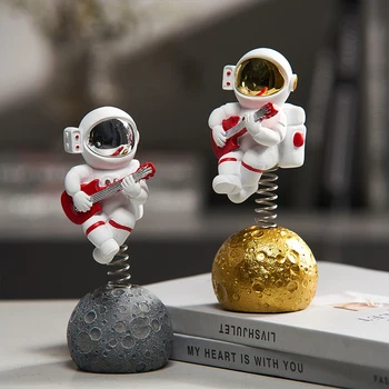 Astronaut Figura Beeldje Astronaut Mini Rășină Model Cifre Speelgoed Pop Decor Acasă Astronaut Drăguț Set Decoratiuni pentru Copil Cadou