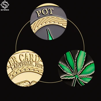 Jeton de Poker Casino OALĂ Comise de Metal Provocare Monedă de Aur Norocos Semn Colecție de Monede W/ PCCB Display