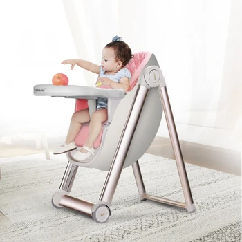 2 in 1 Copii Multi-funcția de Baby Scaun de luat Masa Pliabil Portabil scaun Scaun copil sistem de rabatare scaun Copil pentru Sugari, Scaun înalt