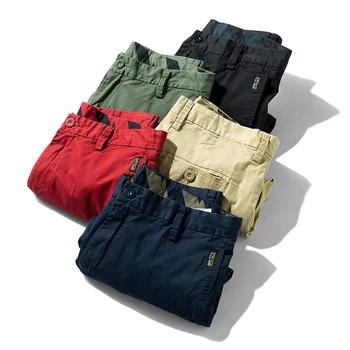 2021 Noi De Vara Solid De Culoare Moda Bumbac Casual Pantaloni Scurți De Marfă Pentru Bărbați Shorts Pentru Bărbați Respirabil Iute Uscat Multi De Buzunar Hip Hop Scurt