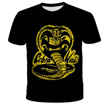 4-14 Ani Teen Copii Haine Thai Veninos Șarpe Cobra Kai T Shirt O-gât Topuri Casual & Tricouri Baieti Poliester Imprimare 3d Amuzant
