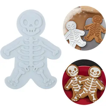 1 BUC Plastic 3D Halloween Cutter Cookie turtă dulce Schelet Biscuit Mucegai Fondant de Patiserie Aluat Tort de Crăciun Mucegai Instrumente de Bucatarie
