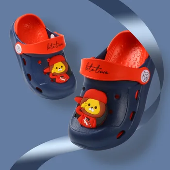 Copilul papuci de vara 1-3 ani, 2 baieti interior acasă copii gaura pantofi de copil non-alunecare de fete sandale exterior de desene animate Drăguț