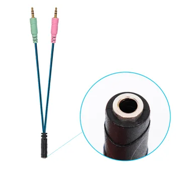 Potrivit pentru Steelseries Arctis 3 5 7 jocuri cască cablu albastru și negru dungi audio cablu 200cm