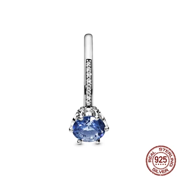 Autentic Argint 925 Spumante Albastru Bijuterie Inel Coroana de Zirconiu Bijuterii Pentru Femei, Cadou de Nunta CMR100