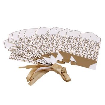 10buc/pack Creative Panglică de Argint Aur Nunta Favoruri de Partid Cadou Bomboane Cutie de Hârtie