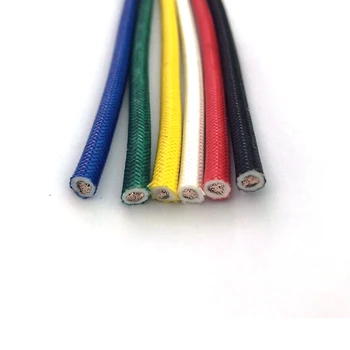 20AWG 0,5 Metri Temperatură Înaltă Silicon Fir de Fibră de Sticlă Împletitură Cablu de Căldură Rezistent la 300°C Conserve Placat cu Fire de Cupru de 0,5 mm