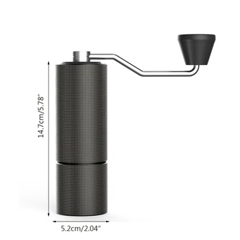 Castan C2 Manual Rasnita de Cafea Capacitate 25g cu Conic din Oțel Inoxidabil Burr Reglabil Dublu Rulment Mână X7XD