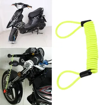 120cm Verde de Securitate Anti-Hoț Motocicleta Motocicleta Roata de Frână de la Discul de alarmă de blocare & sac și memento primăvară cablu