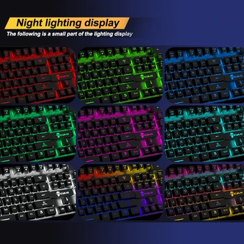Cu fir Mouse si Tastatura de Gaming 104 Taste RGB lumina de Fundal tastatură 2400 DPI Mouse Gamer Kit Pentru Laptop, Desktop PC