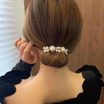 Vintage Baroc Shell Pearl Hairpin Coc Coafura Par Stick Femeie Elegant Elastice De Păr Banchet De Nunta Accesorii De Par