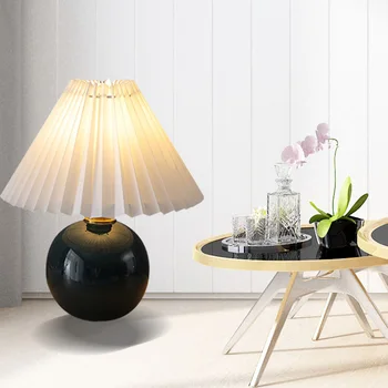 Vintage Nordic Cutat Abajur Ceramic Lumină Simplă Cameră Modernă Noptieră Lampa Desktop Acasă Decorare Dormitor Lampa De Noapte