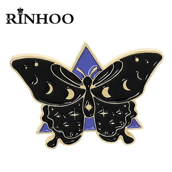 Rinhoo Fluture Molie Email Ace Personalitate Luna Insecte Brosa Sac de Haine Pin Rever Gotic Insigna de Bijuterii Cadou pentru Copilul Prietenilor