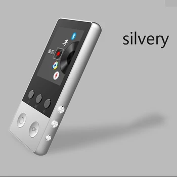 Bluetooth Metal Mp3 Player Built-In 8G Hifi Muzică Cu Peeter Și Difuzor(argint)