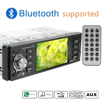 Bluetooth 4.2 1 Din 4.1 Inch Radio Auto Piese Auto ISO de la Distanță Multicolor Iluminat TF USB de Încărcare Rapidă Audio-Video MP5 Player