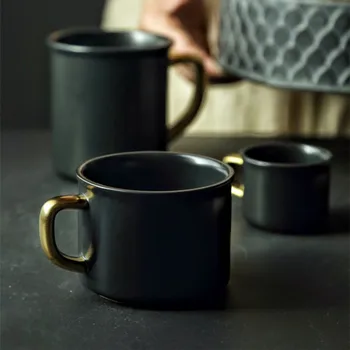 American Phnom Penh Ceramică Neagră de Aur Cana Vintage negru mat cana high-end simplă ceașcă de cafea de birou ceașcă de ceai