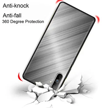 Dark Brushed Metal Textura Telefon Mobil Caz pentru Realme 6 7 C21 C3 XT 5 X50 Pro 8 7i C11 C15 V5 5G GT Neo Telefoane Mobile Capac