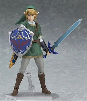 Figma 320 The Legend of Zelda Twilight Princess Link-ul de Lux figurina PAPUSA Model de Culoare Caseta de Jucărie pentru Copii Cadouri