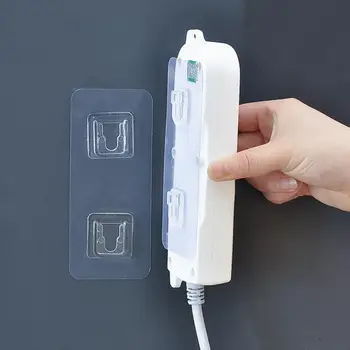 Montat pe perete Autocolant Punch-gratuit Cârlig Inserați codul Priza Titularul Stocare Cablu Plug de Fixare a Organiza P Impermeabil Titular