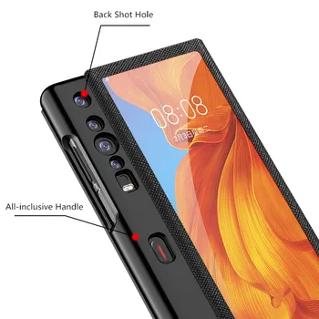 Pliere Telefon Suport din Piele PU Caz de Protecție Cadru Pentru Huawei Mate Xs X husa Flip Magnetic Cu Placare Caz